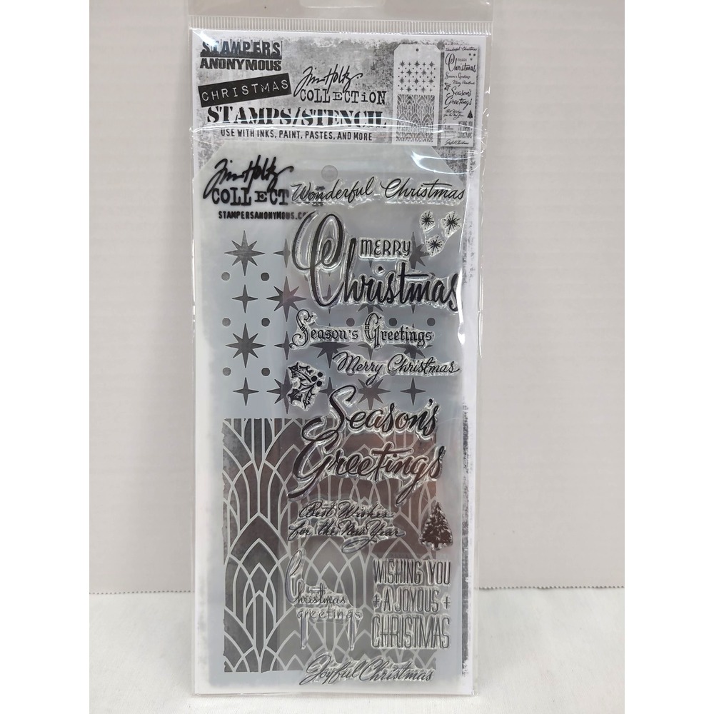 Stampers Anonymous Christmas Tim Holtz Stamps Stencil